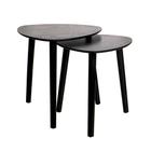 Conjunto de Mesa Lateral Ellie Preta - Keva