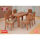 Conjunto de Mesa Tais com 6 Cadeiras Star em MDF Tuboarte