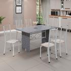 Conjunto de Mesa Tampo de Granito Ocre com 6 Cadeiras Lorena Yescasa