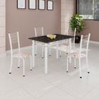 Conjunto de Mesa Tubular 100x60cm com Tampo e 4 Cadeiras Dany