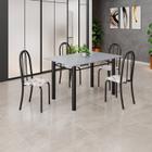 Conjunto de Mesa Tubular 120cm X75cm Tampo com 4 Cadeiras