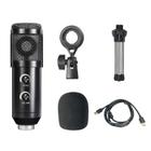 Conjunto de microfone condensador K2 com tampa protetora Usb Computer Recording Karaoke