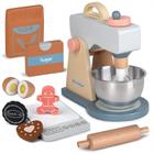 Conjunto de misturadores de madeira Pretend Play Kitchen Accessories para crianças