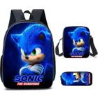 Conjunto de mochilas escolares Sonic Theme 3 peças Wokex