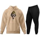 Conjunto de Moletom Blusa de Frio Canguru Capuz Calça Jogger Opice