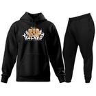 Conjunto de Moletom Blusa de Frio Canguru Capuz Calça Jogger Opice