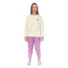 Conjunto de Moletom Feminino Blusa Sem Capuz e Calça Jogger Estampado