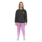 Conjunto de Moletom Feminino Blusa Sem Capuz e Calça Jogger Estampado