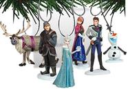 Conjunto de ornamentos de férias congelados da Disney - (6) Ornamentos de figuras de PVC incluídos - Disponibilidade limitada