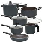 Conjunto de Panelas Com Panela de Pressão 4,5L Ceramic Life Preserve Vapt Cinza 6 peças - Brinox