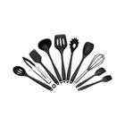 Conjunto De Panelas De Silicone 10 Peças Cozinha Cozinhar Ferramentas De Cozimento Colher Pá