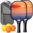 Conjunto de Pás de Pickleball Mayboom com 4 Bolas e Bolsa - Pacote com 2 ou 4