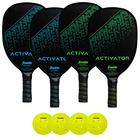 Conjunto de pás Pickleball Franklin Sports Wooden para 4 jogadores com bola