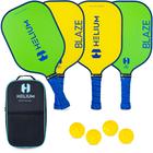 Conjunto de pás Pickleball Helium Blaze Graphite Fiberglass x4