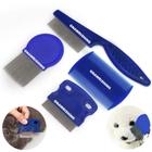 Conjunto de pentes para cuidar de animais de estimação GNAWRISHING Flea Comb, 4 unidades para cães e gatos