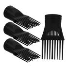 Conjunto de pentes para secador de cabelo NOLITOY 4 peças de plástico preto universal