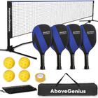 Conjunto de pickleball AboveGenius com rede, pás, bolas e bolsa