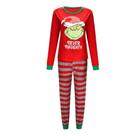 Conjunto de pijama de Natal para crianças e adultos em poliéster/elastano