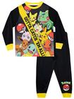 Conjunto de pijama Pokémon Boys tamanho 6 preto de manga comprida, blusa e calça