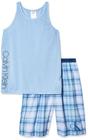 Conjunto de pijamas Calvin Klein Boys Blue Bell ck River Plaid Large