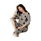 Conjunto de Pijamas Femininos Plus Size - Manga Curta - Estilo Coreano