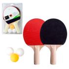 Conjunto de Ping Pong com 2 Raquetes e 3 Bolinhas de Plástico Infantil - Aliança