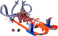 Conjunto de pistas para carros de brinquedo Hot Wheels RacerVerse Spider-Man Speedway