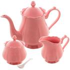 Conjunto de porcelana para chá fancy rosê 03 peças - Rojemac