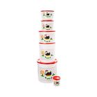 Conjunto de pote multiuso mantimeno premium galinha angola 6pc bpa free pedreira