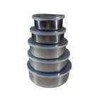 Conjunto De Potes Bowls Em Inox 5 Peças Alta Qualidade