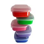 Conjunto de Potes Pequenos de Plástico Para Alimentos Com 30 Peças Coloridos