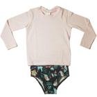 Conjunto De Praia Infantil Menina Com Fps Uv50+ Tip Top Traje de Banho Feminina Piscina Natação Bk54