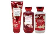 Conjunto de presente Bath & Body Works Japanese Cherry Blossom 3 peças