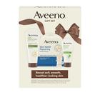 Conjunto de presentes Aveeno Spa Day com esfoliante facial, loção corporal e máscaras para mãos