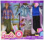 Conjunto de presentes de bonecas modernas Barbie Pink Passport Ken para meninas