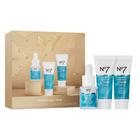 Conjunto de presentes Skincare No7 Hydration Trio com sérum Hydraluminous+