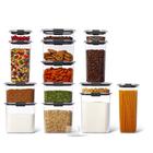 Conjunto de recipientes de armazenamento de alimentos Rubbermaid Brilliance de 14 peças