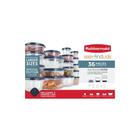 Conjunto de recipientes de armazenamento de alimentos Rubbermaid Easy FindLids 36 unidades