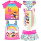 Conjunto de roupa de banho Paw Patrol Toddler Girls Rash Guard 3T Rainbow