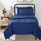 Conjunto de roupa de cama Amazon Basics Lightweight Microfiber Twin Blue