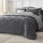 Conjunto de roupa de cama Bedsure Queen Comforter, 7 peças, reversível