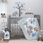 Conjunto de roupa de cama de berço Bedtime Originals Jungle Fun 3 peças