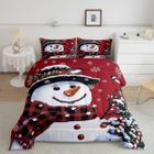 Conjunto de roupa de cama Feelyou Kids Christmas Xmas Snowman Queen