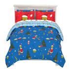 Conjunto de roupa de cama Franco Grinch by Dr. Seuss Holiday, 7 peças completas