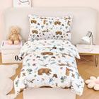 Conjunto de roupa de cama infantil PERFEMET Woodland Animal Reversível