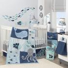 Conjunto de roupa de cama para berço Lambs & Ivy Oceania, 6 peças Blue Ocean