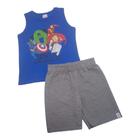 Conjunto de roupa para menino vingadores regata tam 4-6-8-10-12