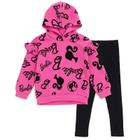 Conjunto de roupas Barbie Big Girls Drop Shoulder Hoodie e leggings