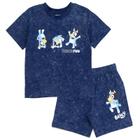 Conjunto de roupas: camiseta e shorts vintage Bluey Little Boys