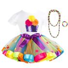 Conjunto de roupas JOINSI Girls Rainbow Tutu Saia com camisa e joias